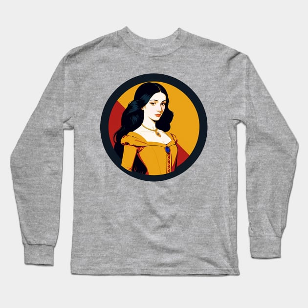 Renaissance Woman in a Yellow Dress Long Sleeve T-Shirt by CursedContent